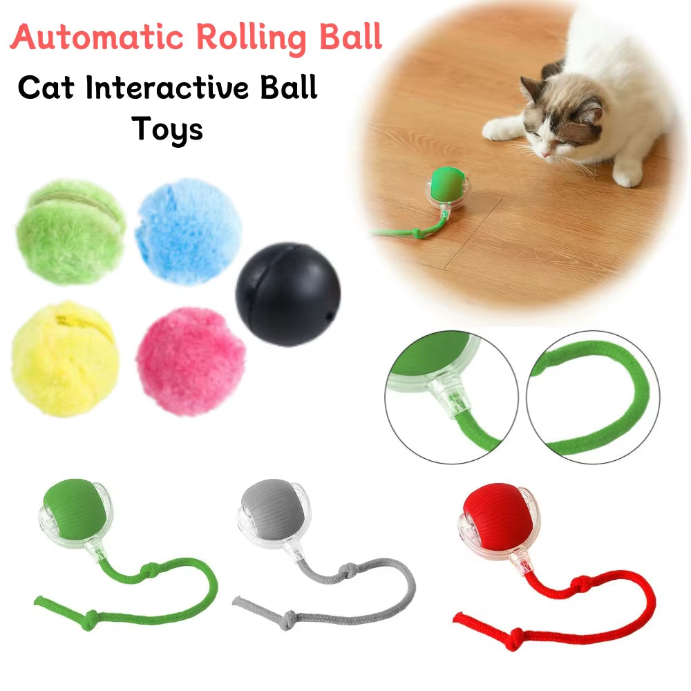 Magic Roller Ball Activation Automatic Ball Dog Cat Interactive Funny Chew Plush Electric Rolling Ball Pet Dog Cat Toy